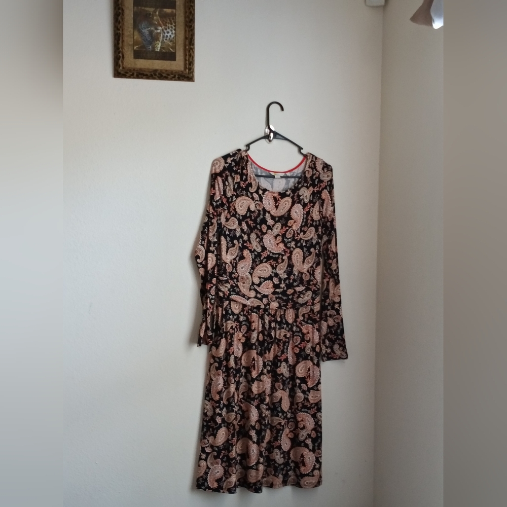Boden Dress Women 8R Multicolor Elegant Paisley Cottagecore Made In Morocco Chic